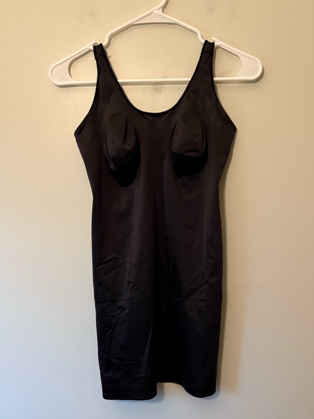 Ruby Ribbon Black Shaping Slip Dress, Size 38 Women’s